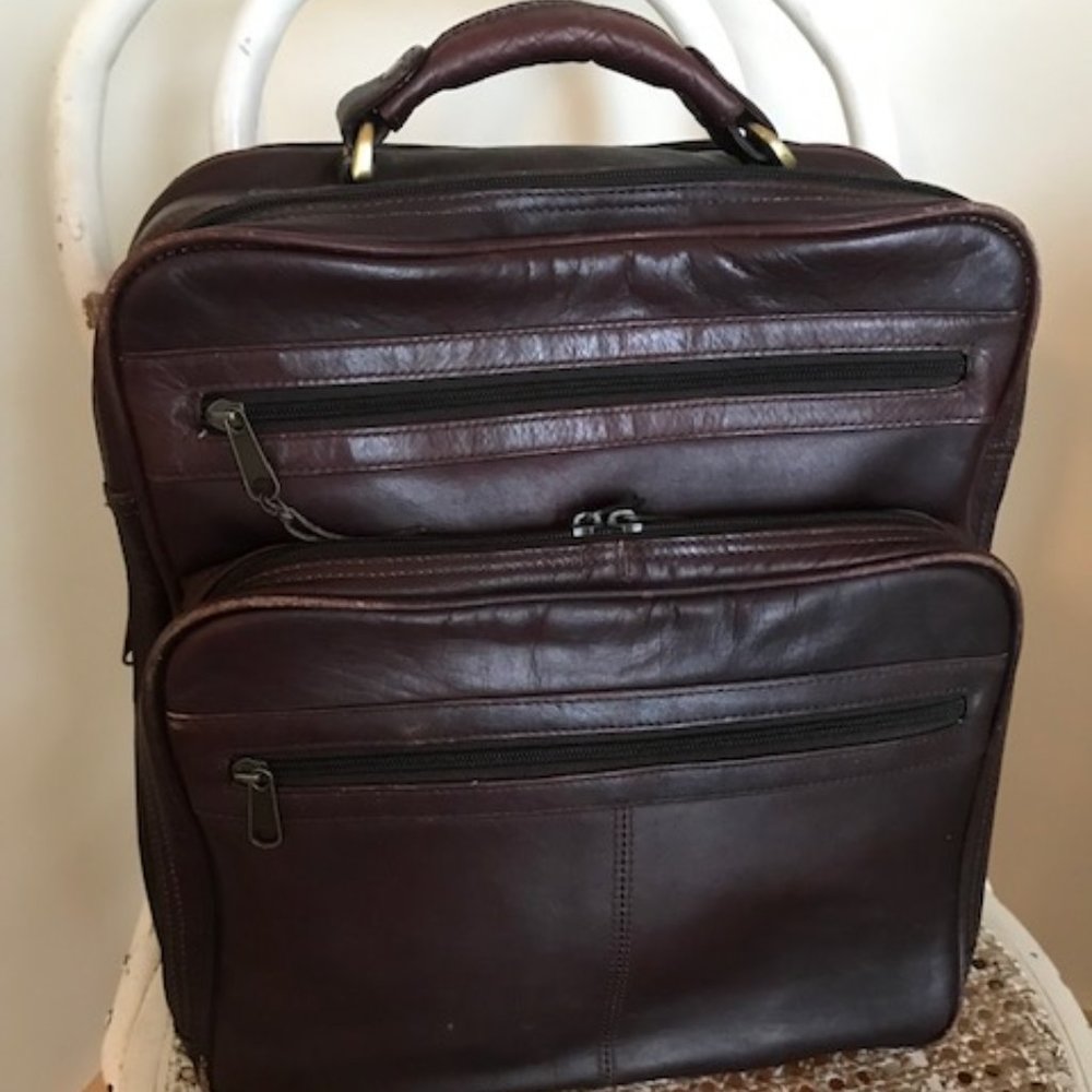 Vintage BOULDER RIDGE Full Grain Leather Private Label Overnight Bag